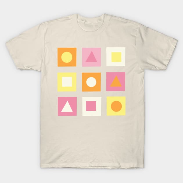 Abstract Geometric Shapes Design T-Shirt by DankFutura